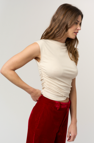 Carine Shirred Side Rib Tank
