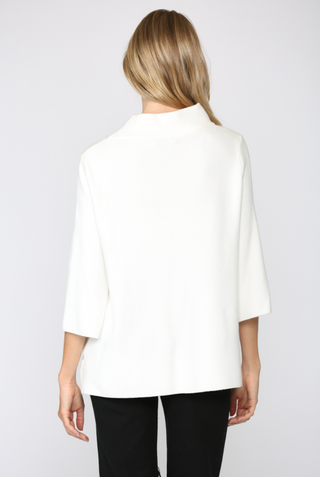 Mock Neck Pullover Sweater - Cream