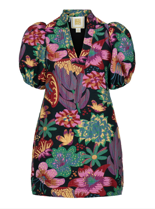 Hampton Mini Dress - Midnight Garden