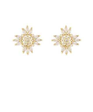Pave Baguette Stud Earrings