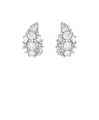 Puffy Pave Teardrop Earrings