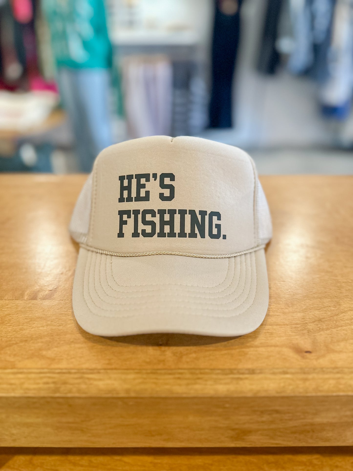 He’s Fishing Trucker Hat