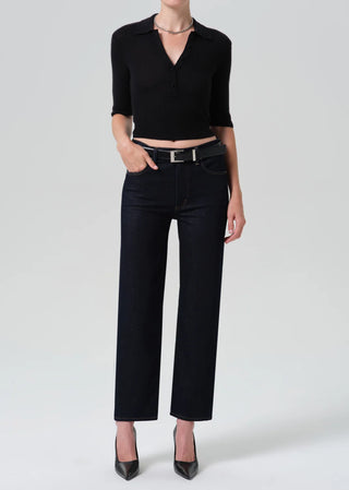 Palma Straight Jean in Inky Rise