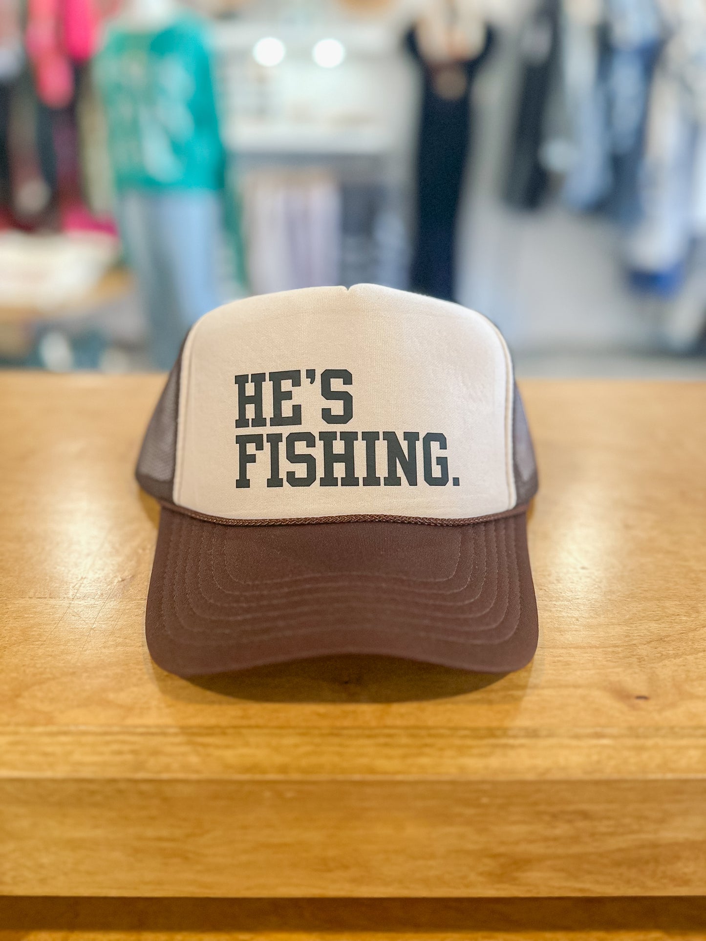 He’s Fishing Trucker Hat