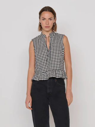 Dana Tank - Black Cream Gingham