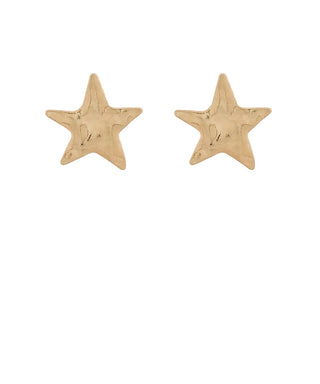 Hammered Star Stud Earrings