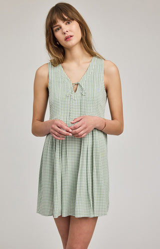 Zoey Pistachio Gingham Dress