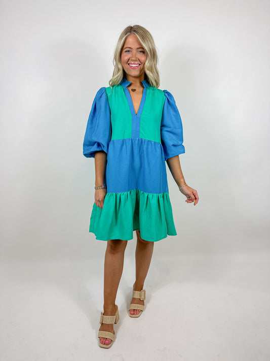 Frankie Dress - Lakeside Colorblock