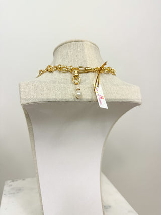 Multi Charm Pearl and Gold Resort Necklace