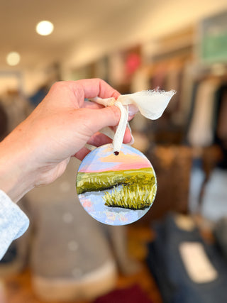 Hand Painted Marsh Ornament
