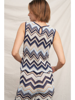 Zigzag Crochet Sleeveless Top