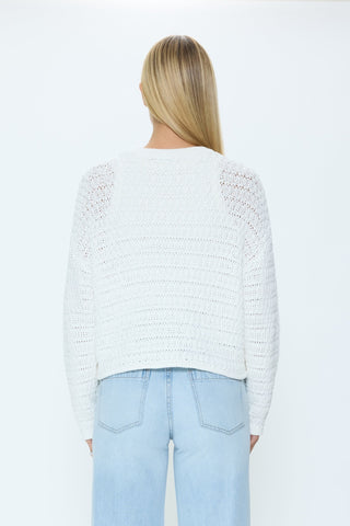 Katya Relaxed Crew Neck Sweater - Le Blanc