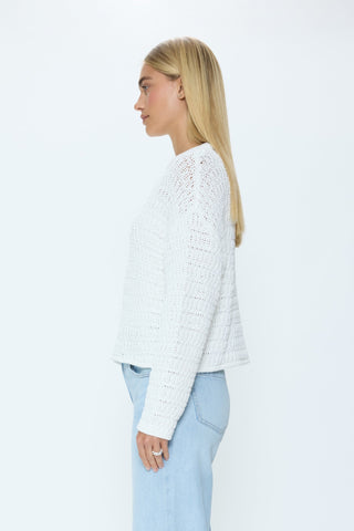 Katya Relaxed Crew Neck Sweater - Le Blanc