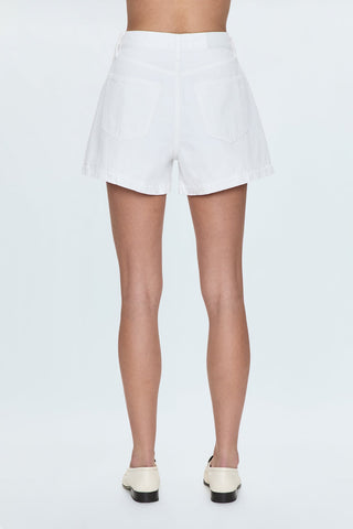 Saige High Rise Short - Polished White