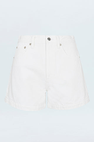 Saige High Rise Short - Polished White
