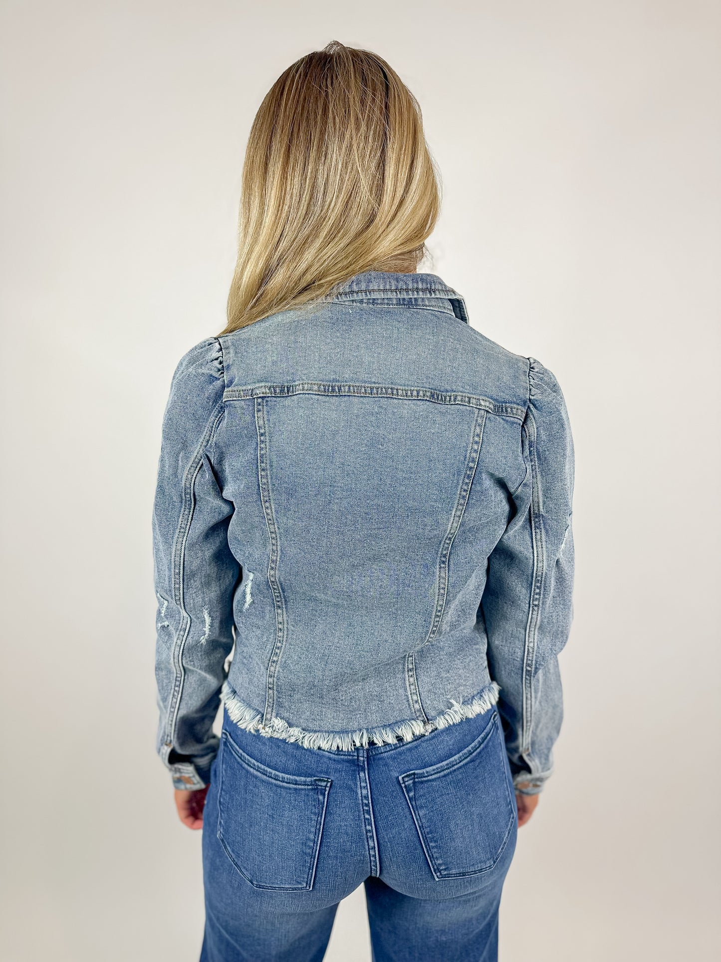 Roselyn Denim Jacket - Mallow