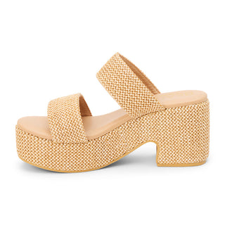 Ocean Avenue Platform Sandal - Tan Multi