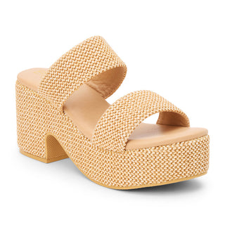 Ocean Avenue Platform Sandal - Tan Multi