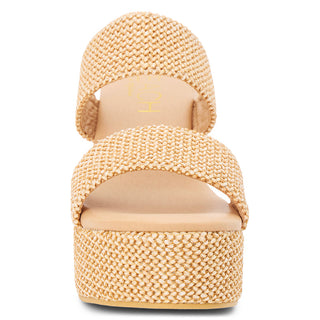 Ocean Avenue Platform Sandal - Tan Multi