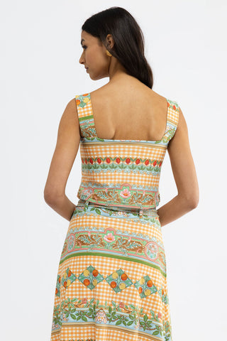 Shelly Top- Garden Gingham