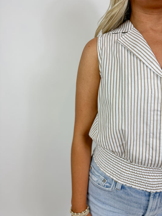 Eleanor Sleeveless Shirt Top