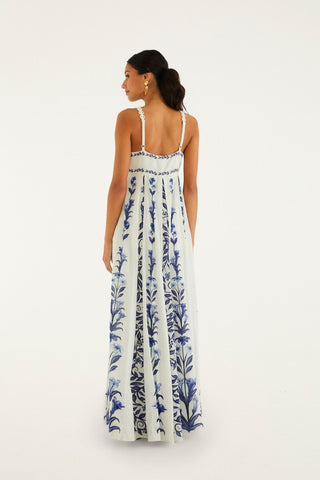 Off White Flowers Arch Maxi Dress