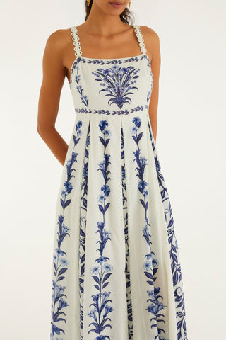 Off White Flowers Arch Maxi Dress