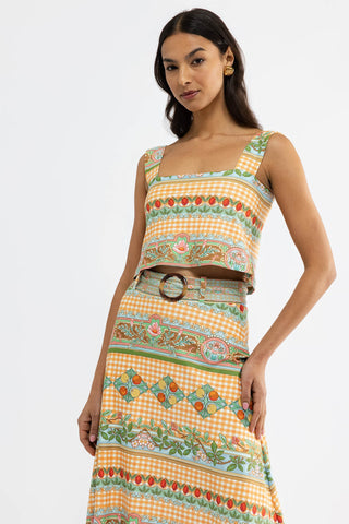 Shelly Top- Garden Gingham