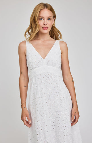 Marielle Eyelet Dress - White