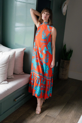 Charlie Maxi Dress-Coral Coast Floral