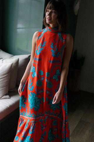 Charlie Maxi Dress-Coral Coast Floral