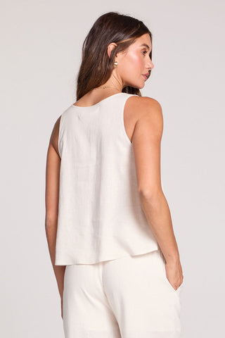Woven Ecru A-Line Tank