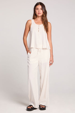Woven Ecru A-Line Tank