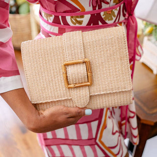 Janie Straw Clutch