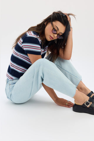 Pleaser High Rise Wide Ankle in Detour