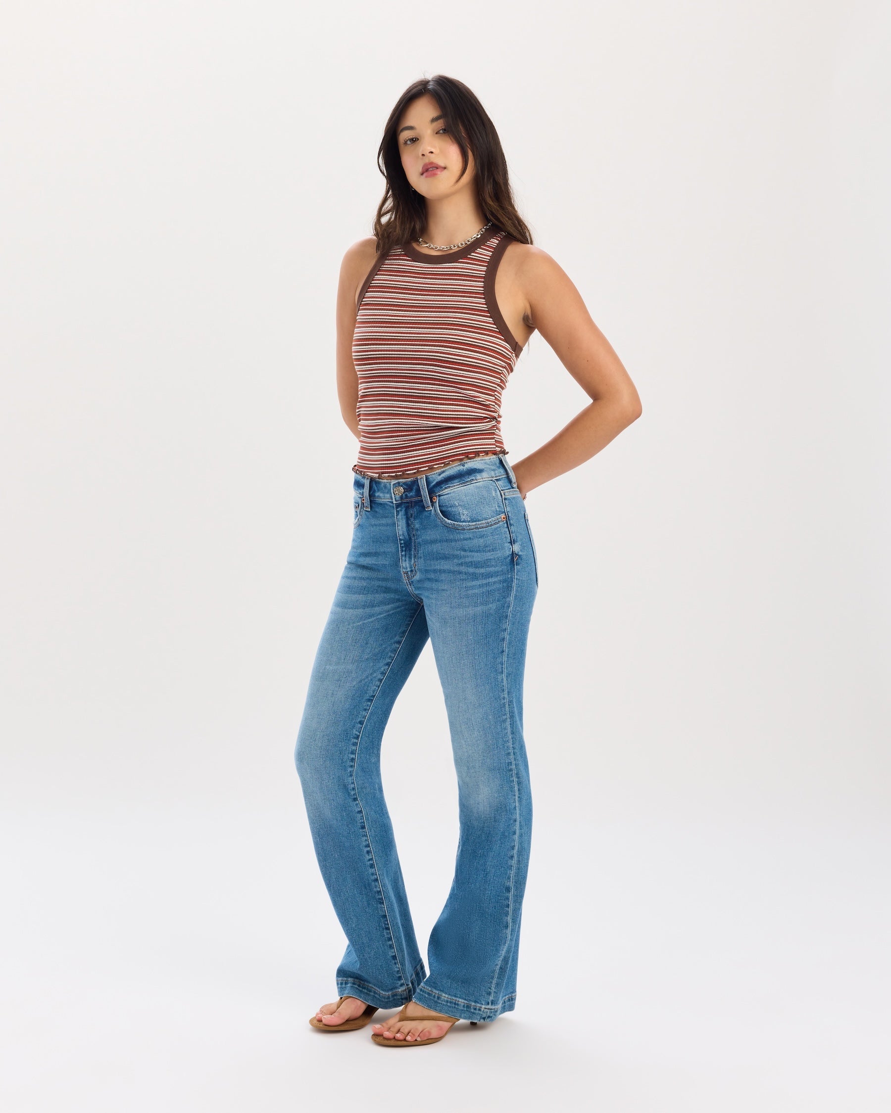 The Heart Breaker Mid Rise Flare in Text Me – Fisher Collective