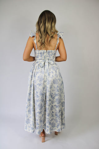 Coquette Floral Midi Dress