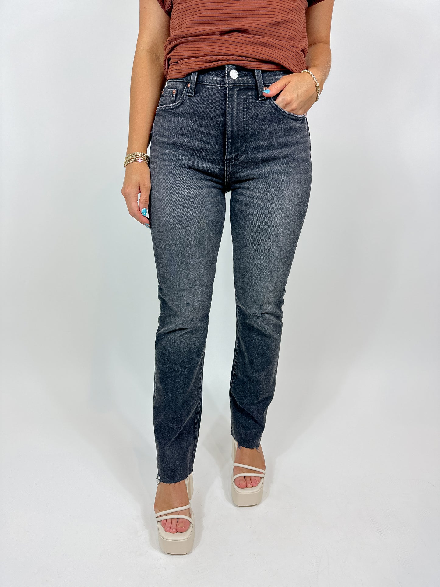 Pistola Lennon High Rise Crop Boot Denim - Citadel Vintage