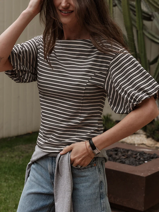 Sophia Top - Vintage Yarn Dye Stripe