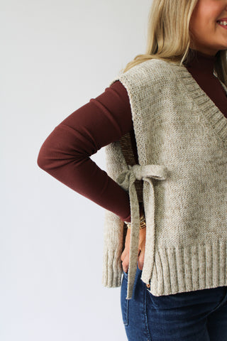 Frannie Side Tie Sweater Vest