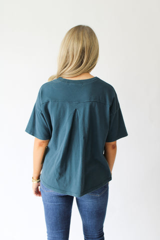 Suarez Boxy Tee - Blue Pine