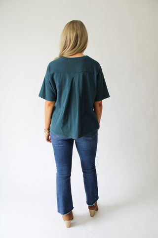 Suarez Boxy Tee - Blue Pine