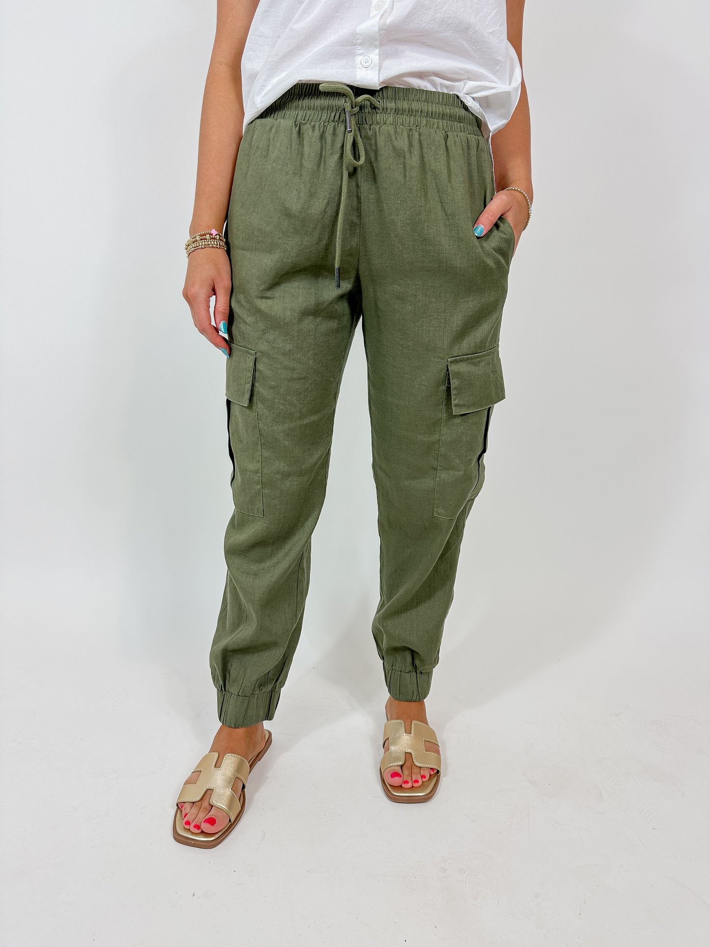 Lisette Linen Cargo Pants