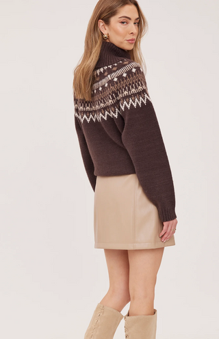 Chrissy Vegan Leather Skirt-Pebble