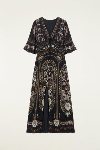 Daniela Short Sleeve Ruffled Maxi Dress