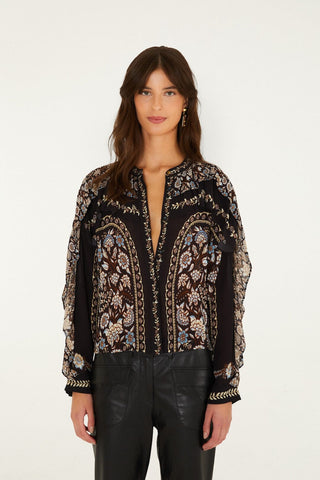 Daniela Long Sleeve Ruffled Blouse