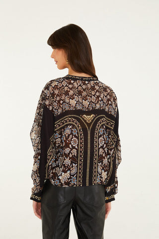 Daniela Long Sleeve Ruffled Blouse