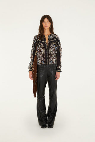Daniela Long Sleeve Ruffled Blouse