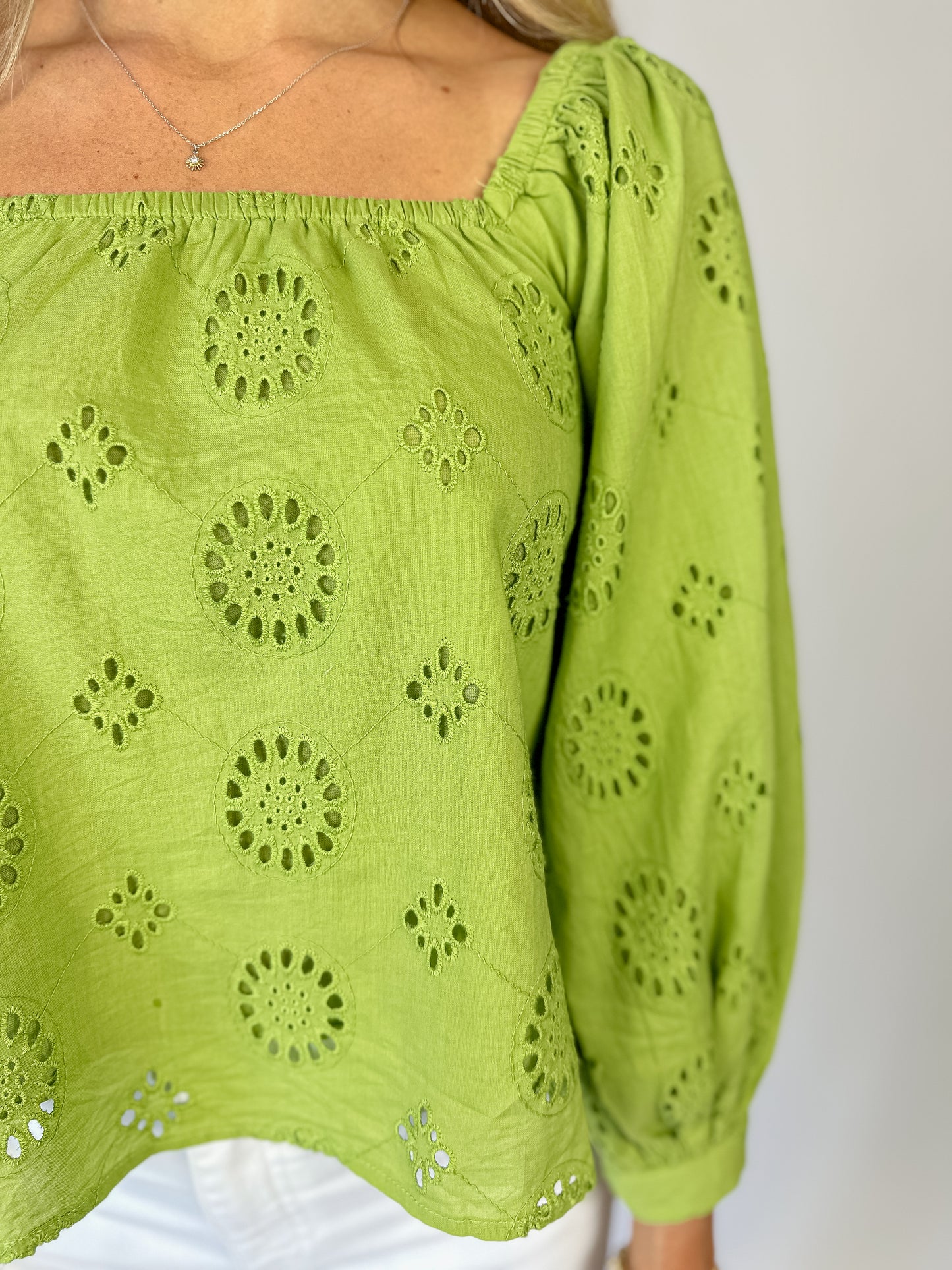 Lyla Blouse - Bright Chartreuse