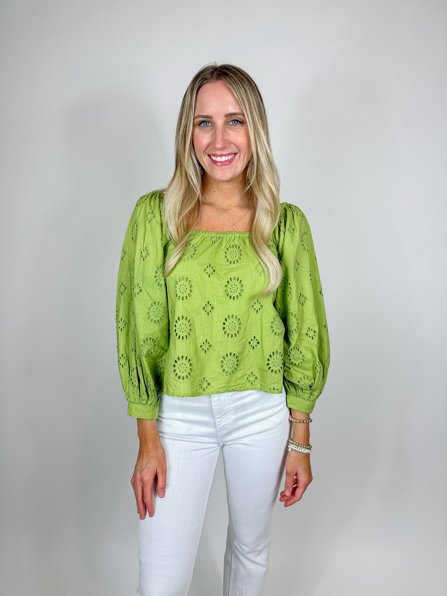 Lyla Blouse - Bright Chartreuse